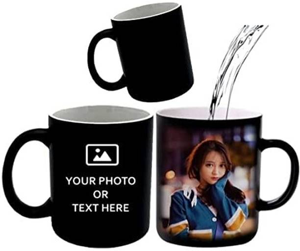 Convay Photo, Quote, Name, Wish, Etc. Black Ceramic Magic Ceramic Coffee Mug