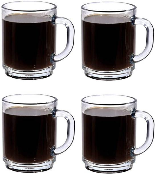 JAY RAMDEV SELLER Transparent Coffee Glass Coffee with Convenient Solid Handle Glass Coffee Mug
