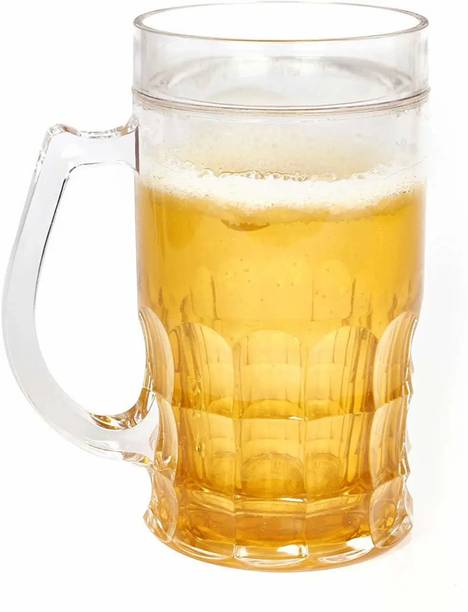 Wellingston Double Layer Beer Chilled Beer for Long Time Cold Drink Beer Plastic Beer Plastic Beer Mug