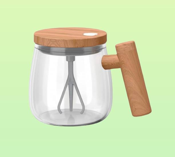 Krotra Rapid Stir Mocha Cup – Quick Stir Tumbler Glass Coffee Mug
