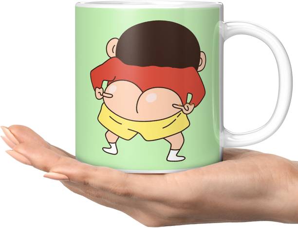Printwala Shinchan mug Shinchan Faimily mug Cartoon mug For boys Girls (CR-12) Ceramic Coffee Mug