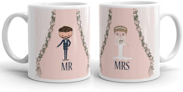 Superior craft "Mr and Mrs"Mugs Anniversary/ Valentines day Gift For Husband, Wife, Couples Ceramic Coffee Mug