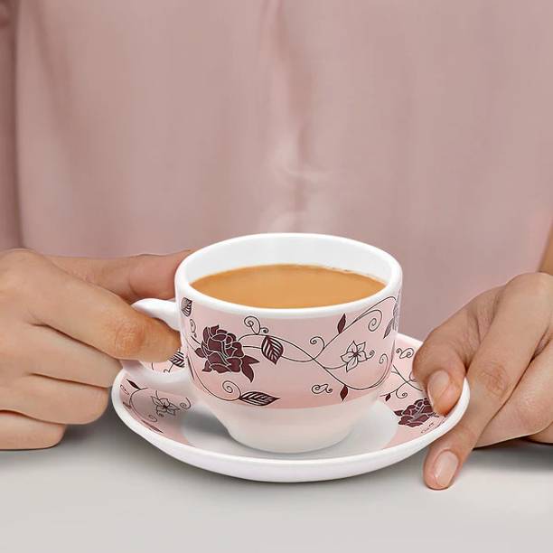 BOROSIL 6N 22CL CUP ROSA BROWN Opalware Coffee Mug