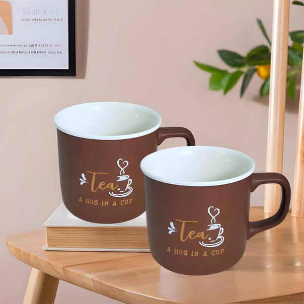 Lemon Tree Ceramic Tea Set of 2 - Fine Porcelain, Attractive Contemporary Prints Ceramic Coffee Mug