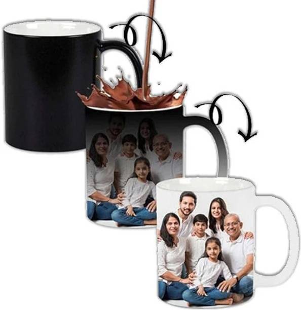 beautric Photo and Text For Birthday , Anniversary Gift Magic Ceramic Coffee mug (350 ml) Ceramic Coffee Mug