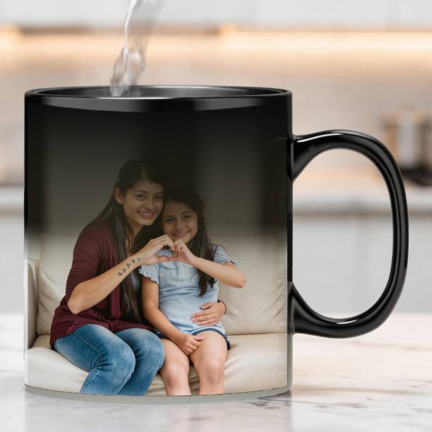 SK Prints Magic Photo Printed Text hot Ceramic Coffee Mug