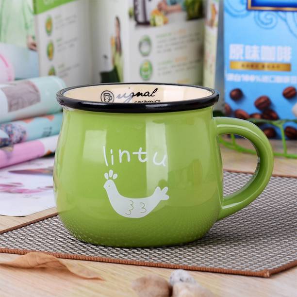 Spooky Retro Big Belly Glazed Ceramic with Handle | Gift for Girls Ceramic Coffee Mug