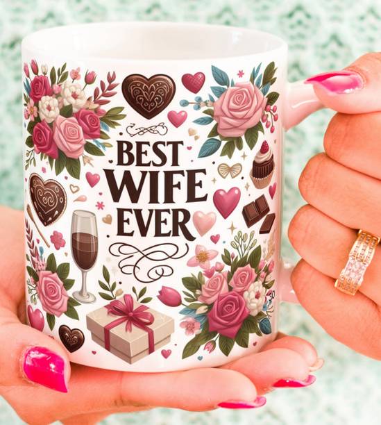 Oducos My Dear Wife I Love You Gift for Wifey, Best Wife in the World Wife30 Ceramic Coffee Mug