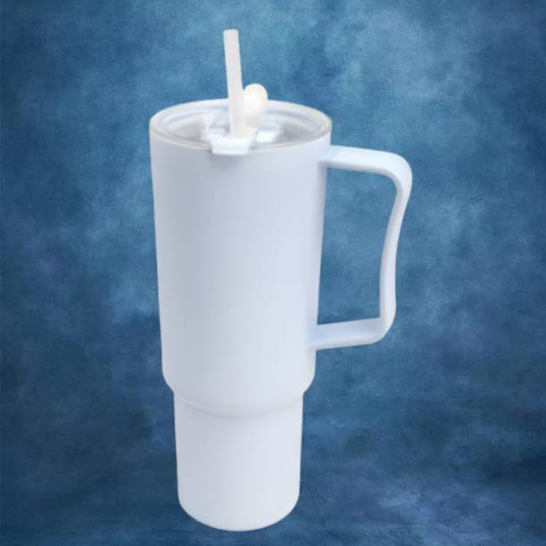 Urbanova Durable Insulated Travel Tumbler with Handle and Straw Lid Plastic Tumbler