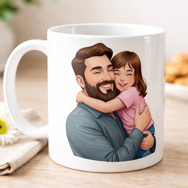 Vizonmart Father Gift Ceramic Coffee 325 ml for Dad Papa Birthday Gift Ceramic Coffee Mug