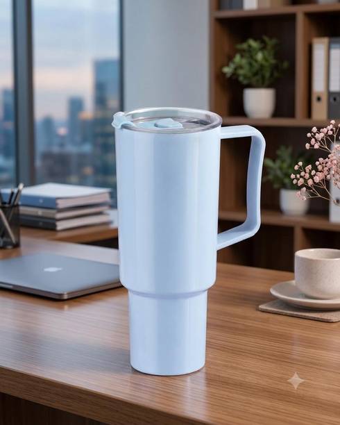 TOONY Large Capacity Water Tumbler with Handle & Straw Plastic Tumbler