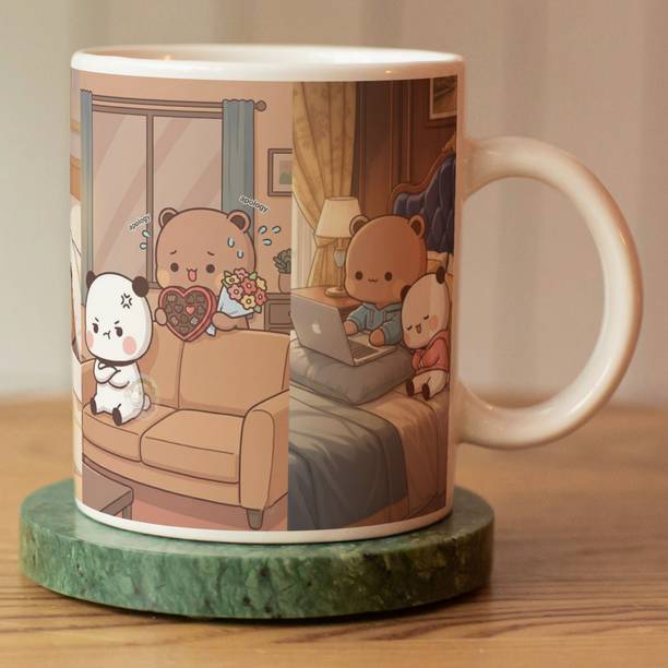 joel sublimation Bubu Dudu Cute Couple Apology Love Cup Ceramic Coffee Mug