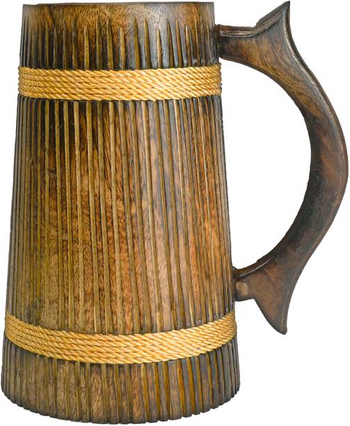 SuperGeneriX Craft and Natural Dark Brown Wood Beer Mug