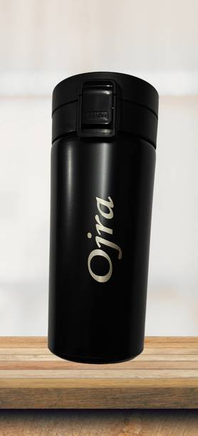 Ojra Double Wall Vacuum Insulated Push button Travel Tea Coffee Portable Thermal Cup Stainless Steel Coffee Mug