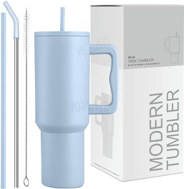 Kimora Tumbler with Straw Sipper for Women Hot & Cold Drinks for Gym, Office,Traveling Stainless Steel Tumbler
