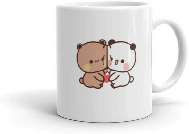 Mr UVD Specially Designed Gloosy Milk Mocha DUDU BUBU Printed Ceramic DBWW7_MUGG Ceramic Coffee Mug