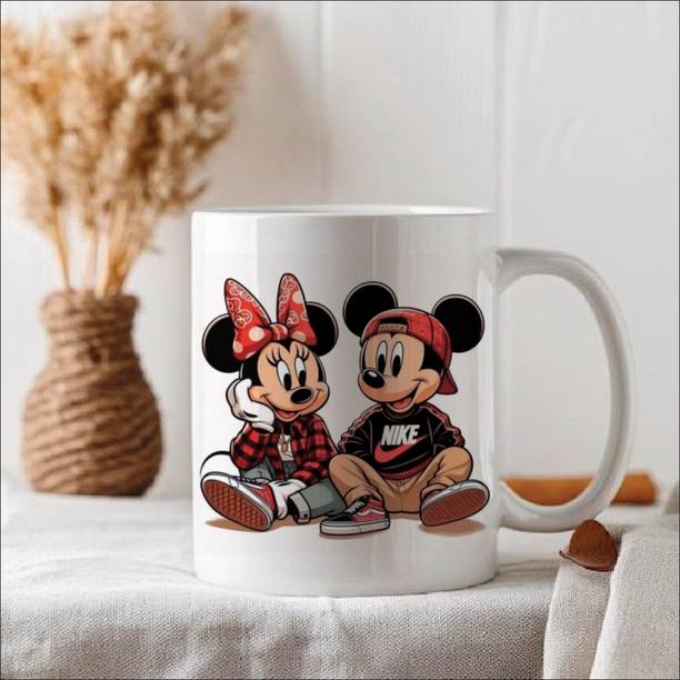 Print Ginnie Mickey Mouse Printed Gift for Birthday Coffee Cup Kids Ceramic Coffee Mug