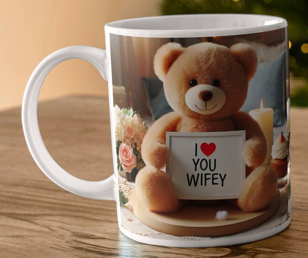 Oducos My Dear Wife I Love You Gift for Wifey, Best Wife in the World Wife68 Ceramic Coffee Mug