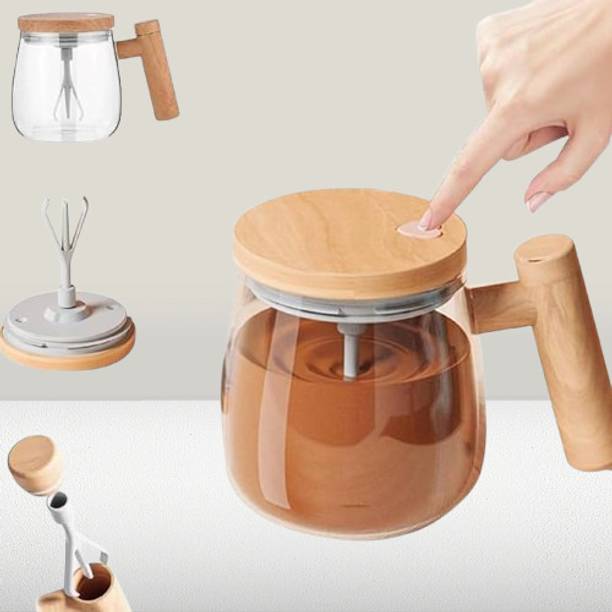 juggaris Rechargeable with Self-Stirring Feature Glass Coffee Mug
