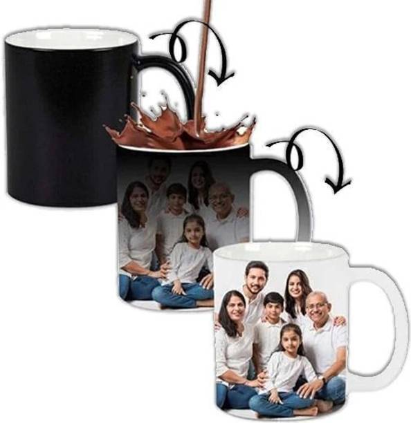 beautric Photo and Text For Birthday , Anniversary Gift Magic Ceramic Coffee mug (350 ml) Ceramic Coffee Mug