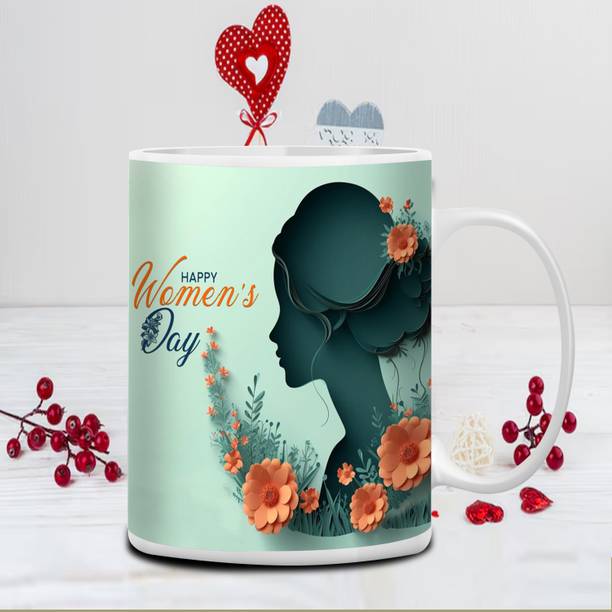 GiftWeb Perfect Gift to Women's Day Truly Unforgettable Ceramic Coffee (325 ml}4 Ceramic Coffee Mug