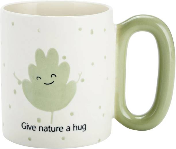 TREO meadow mug leafy high five 350 ml Ceramic Coffee Mug