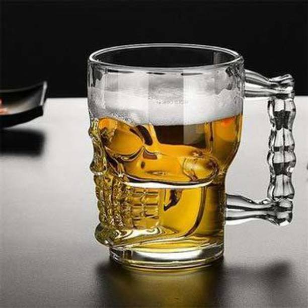MOOZICO Skull Beer Crystal Clear 500ml 1 Pcs Glass Beer Mug