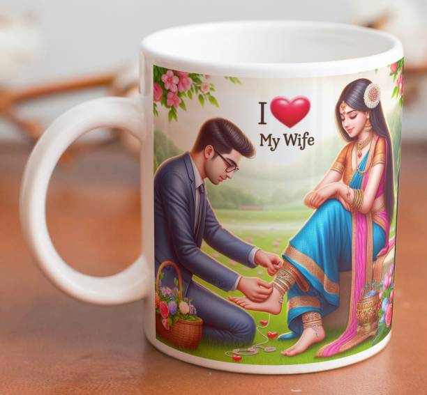 amrita I Love My Wife, Special Birthday Gift for Wifey Valentine Love Wife62 Ceramic Coffee Mug
