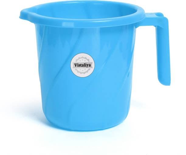VISTALIYA heavy Quality Bathroom Plastic mug Capacity 1 Litre Plastic Bath Mug