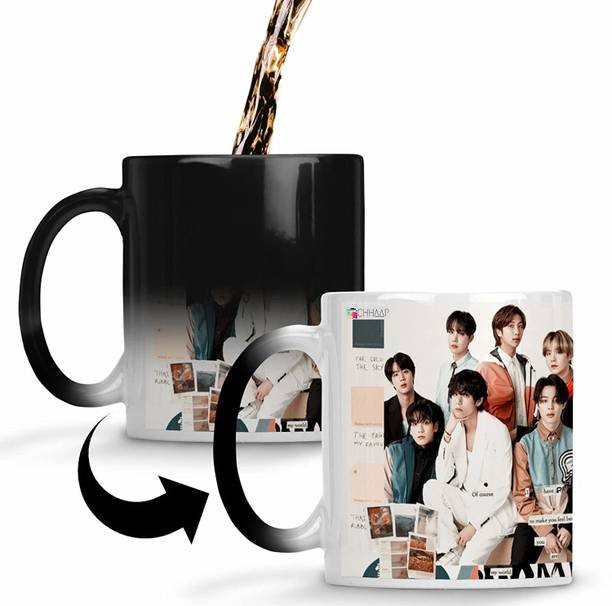 Convay C1 BTS Printed Magic with BTS Logo Keychain for Girls Ceramic Coffee Mug