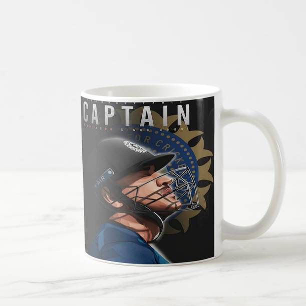 V Kraft Captain Cool Lovers of Cricket Doodle Ceramic Coffee Mug