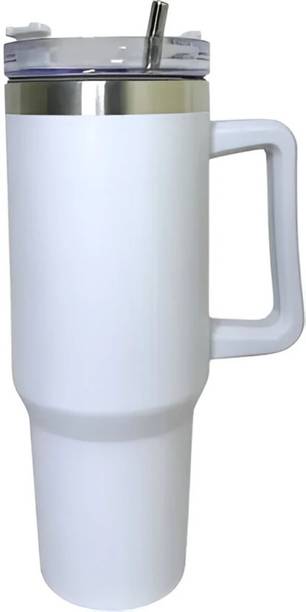 एलिट Stainless Steel Tumbler with Straw & Handle,Coffees 1200 ml Bottle स्टेनलेस स्टील मग