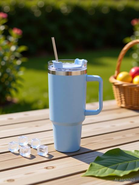 Giftzyne Stainless Steel Vacuum Insulated Tumbler with Lid, Cap, Handle Stainless Steel Tumbler