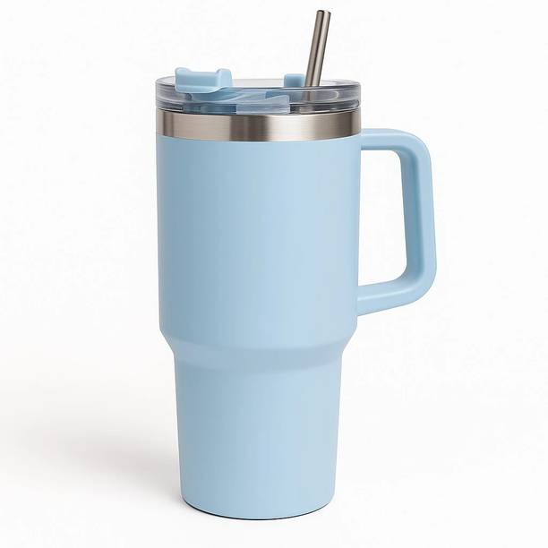 ved online mart 40oz 1 Steel Straw, Vacuum Insulated Stainless Steel Tumbler