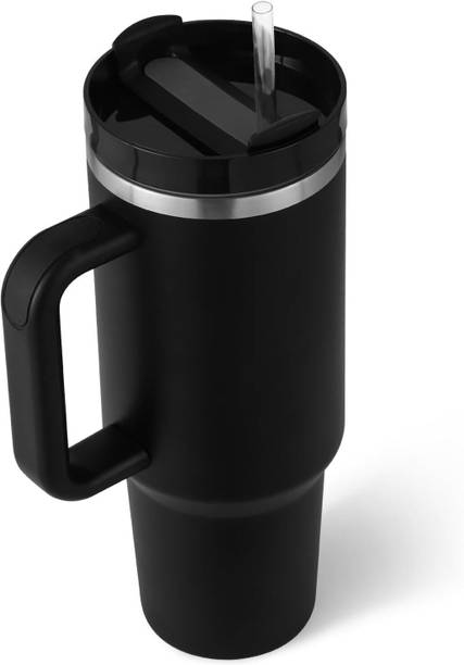 GMEE Tumbler with Lid & Straw 1200ml, Leakproof Double-Walled Travel Stainless Steel Coffee Mug