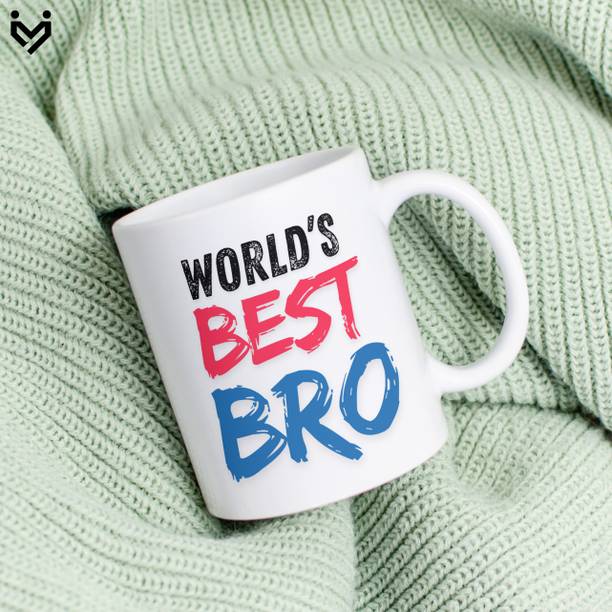 vibe si 'World's BEST BRO' printed special gift for Brother Ceramic Coffee Mug