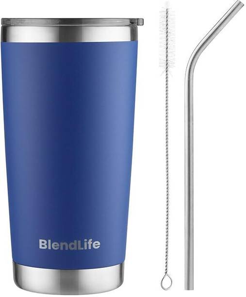 ब्लेंडलाइफ Premium Travel Tumbler with Lid Durable Insulated- Ice Drinks & Hot Beverage स्टेनलेस स्टील मग