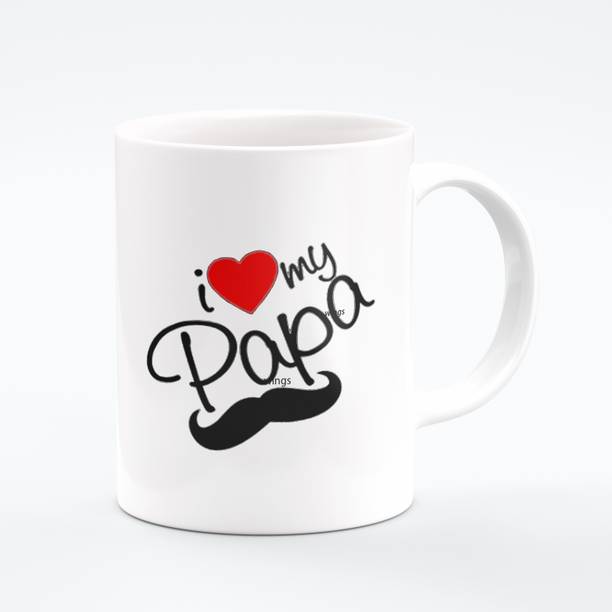 THE CLICK INDIA Mug- I Love My Papa Printed For Father|Dad Gift For Fathers day,Birthday Ceramic Coffee Mug