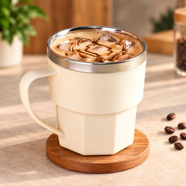 NEEVANTA Stainless Steel Insulated Coffee with Leak-Proof Lid Plastic, Stainless Steel Coffee Mug