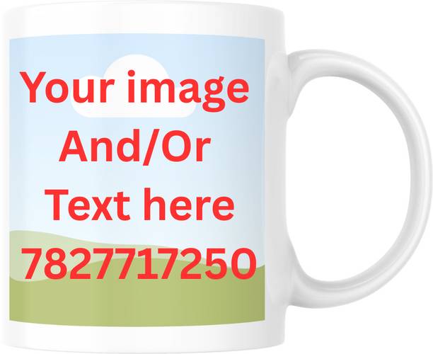 MANA Enterprises Customised Gifting Ceramic White Coffee (325 ml) Ceramic Coffee Mug