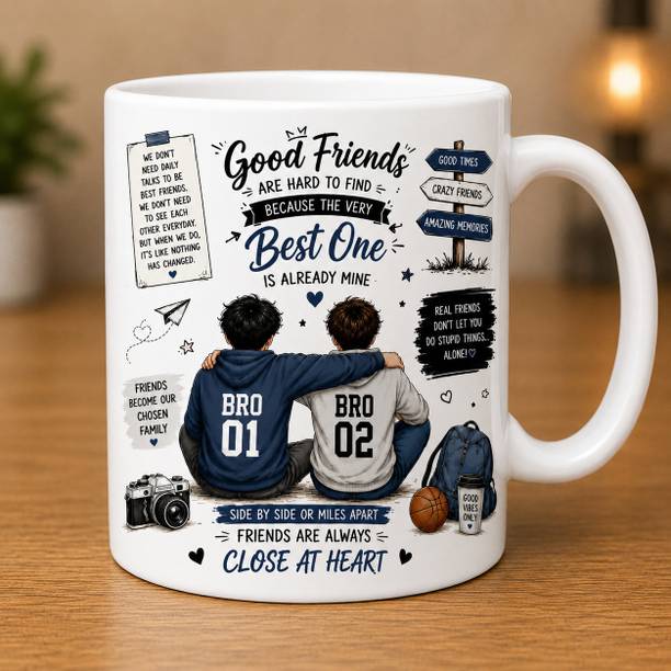 Yashukraft Good Friends | cup, Tea,mug | Friends, Bro,Brother,GIft Ceramic Coffee Mug
