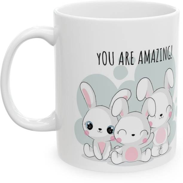 Giftspedia U R AMAZING PRINTED CERMIC COOFFEE MUG 350ML Ceramic Coffee Mug