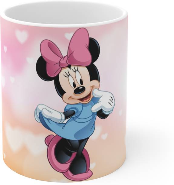 Growkaart Cute Pink Cartoon Character Gift for Kids Lovers Tea Coffee,BT MUG-0419 Ceramic Coffee Mug