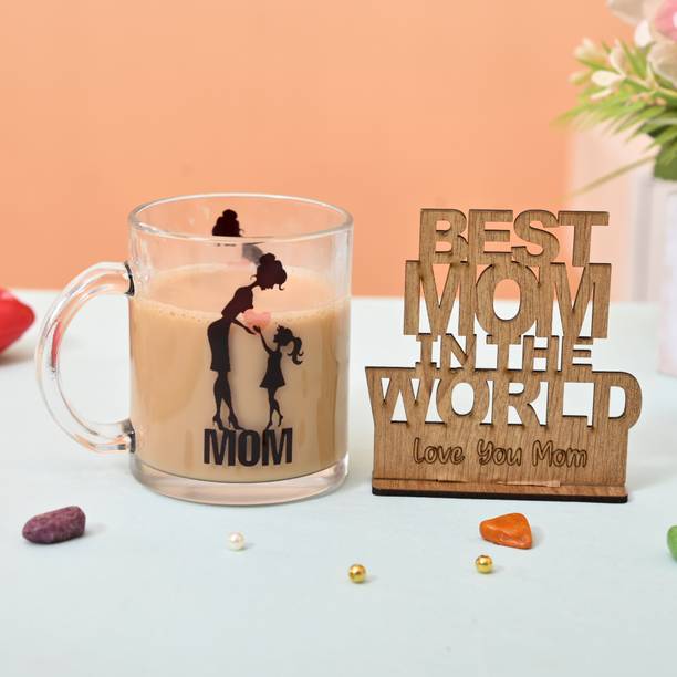 V Kraft MOM DAUGHTER LOVE CoffeeMug wooden showpiece, Birthday, Mother's Day,Anniversary Ceramic Coffee Mug