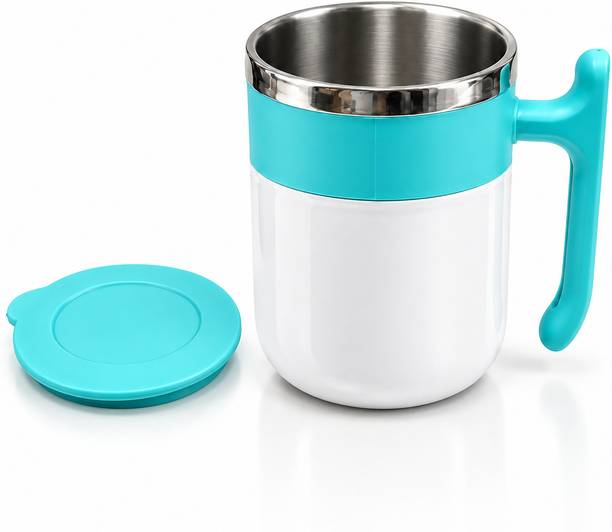 BLLUEX Premium Double-Wall Insulated Portable Tea Coffee Cup with Lid (2-Tone Colors) Stainless Steel Coffee Mug