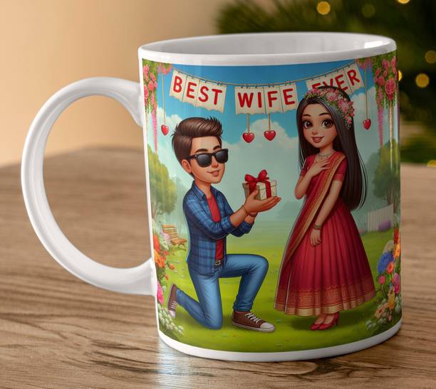 YAYATI My Dear Wife I Love You Gift for Wifey, Best Wife in the World Wife22 Ceramic Coffee Mug