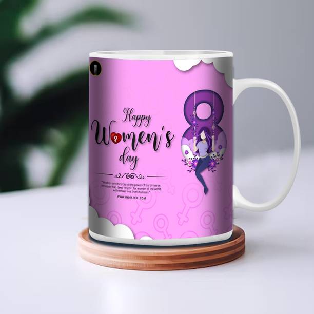 GiftWeb Perfect Gift to Women's Day Truly Unforgettable Ceramic Coffee (325 ml}2 Ceramic Coffee Mug