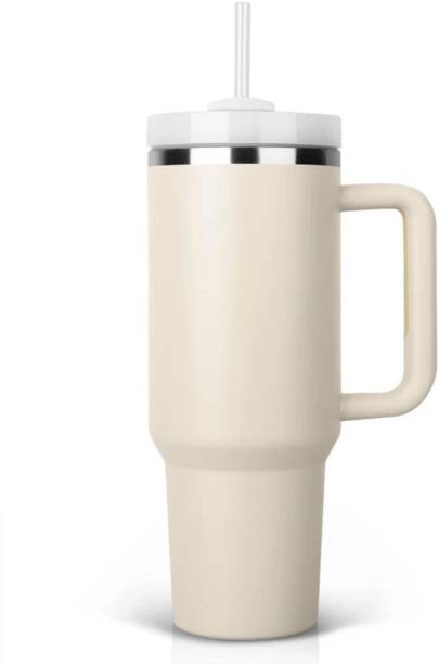 Ojra Tumbler with Handle and Straw Lid Water Bottle Travel Coffee Cup Hot &Cold Stainless Steel Tumbler