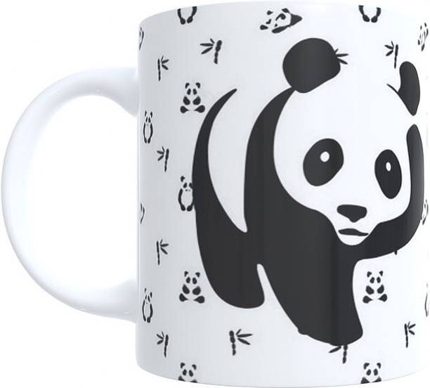 SSE Panda Pattern Black & White Printed Ceramic Coffee 350 ml Ceramic Coffee Mug