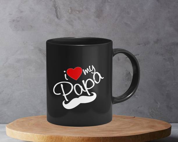 THE CLICK INDIA Mug- I Love My Papa Printed For Father|Dad Gift For Fathers day,Birthday Ceramic Coffee Mug